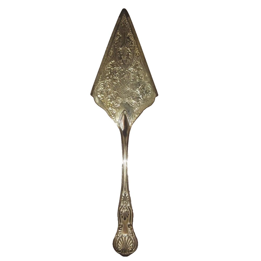 Vintage Silverplate Large Pie Server Spatcula Cake Party Fancy Cottagecore